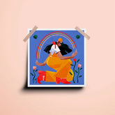 Illustration engagée papier recyclé Lady Bird